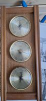 Wetterstation Holz mit Thermometer Barometer Hygrometer