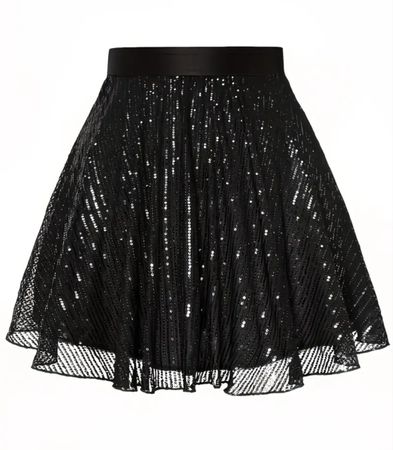 Gonna nera con paillettes,tgM/L-nuova👌feste👌vacanze