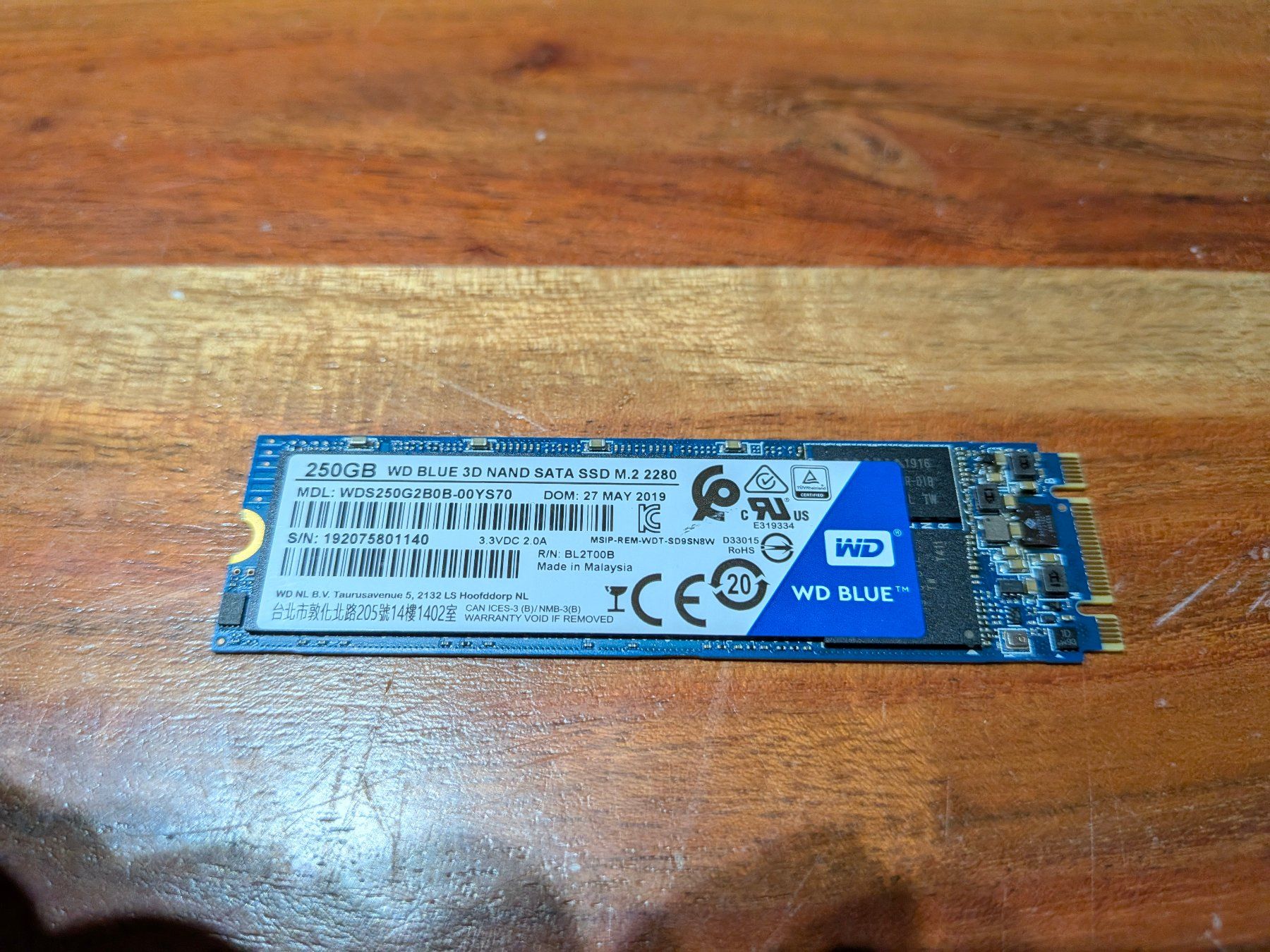 Samsung Dischi rigidi: WD Blue 250GB M2 SATA-III SSD – Usato da Amriswil venduto da hardware_uschi