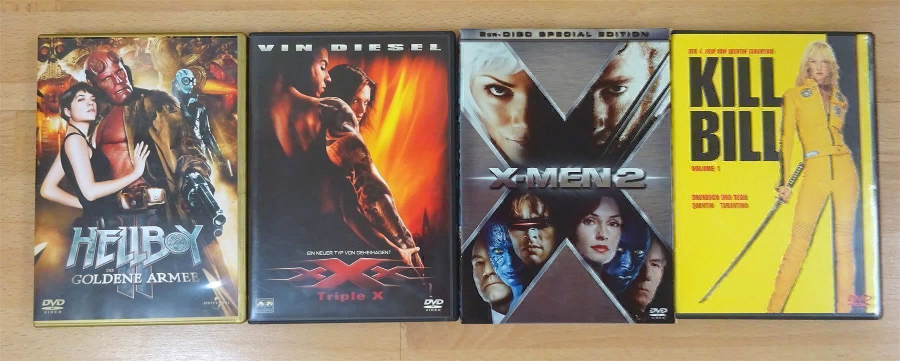 Tutti i DVDs: DVDs - 4 Filme: Hellboy, Triple X, X-Men – Usato da Zofingen venduto da Justizia_01