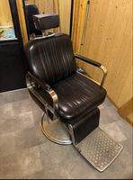 Fauteuil de barbier inclinable couleur marron bon état