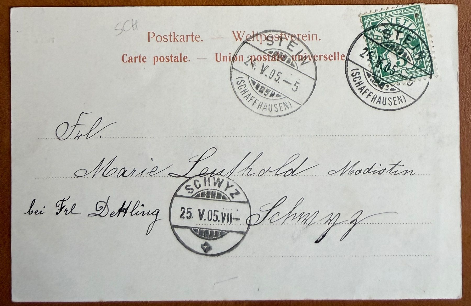 Ansichtskarten: Stein am Rhein - Dampfschiff 1905 – Gebraucht aus Lutry von Ediego 2