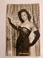 Susan Hayward, Original Autogramm auf Postkarte s/w