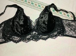 Intimissimi Glamour Reggiseno nero velluto e pizzo-85/A/B..