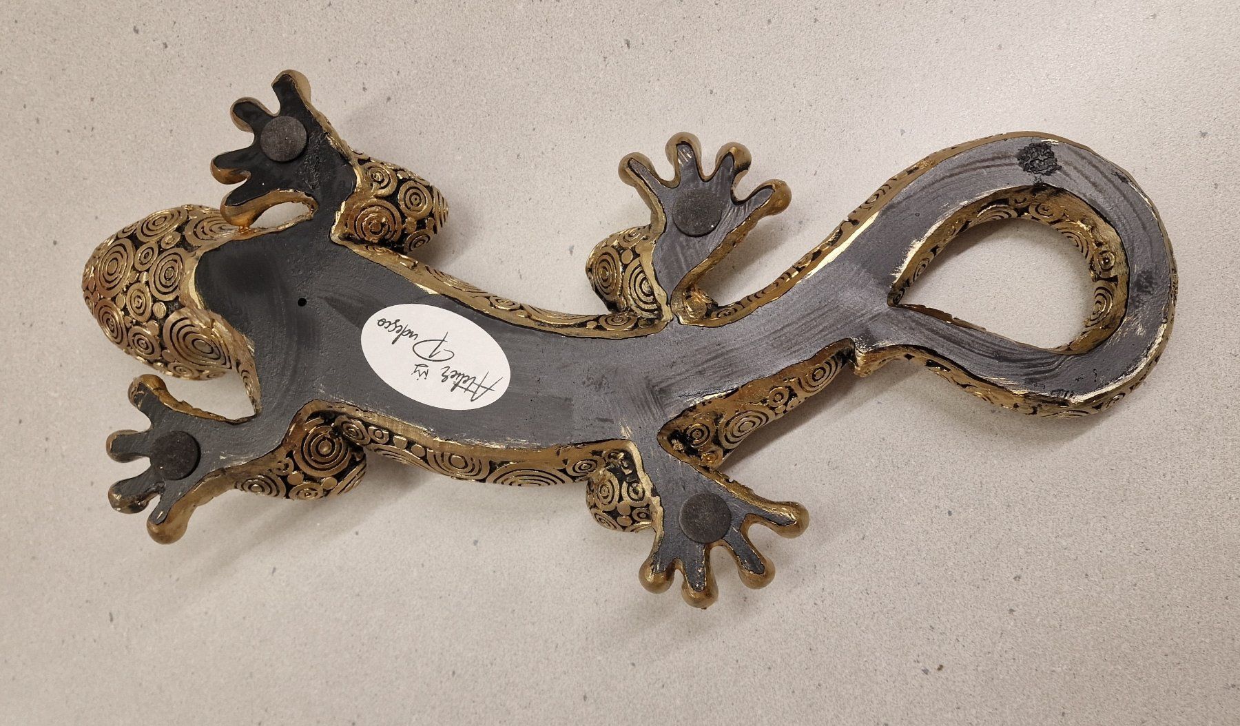 Figuren: Schöner Gecko Gold Optik mit orientalischem Muster – Neu und originalverpackt aus Schaffhausen von AtelierPudesco 3