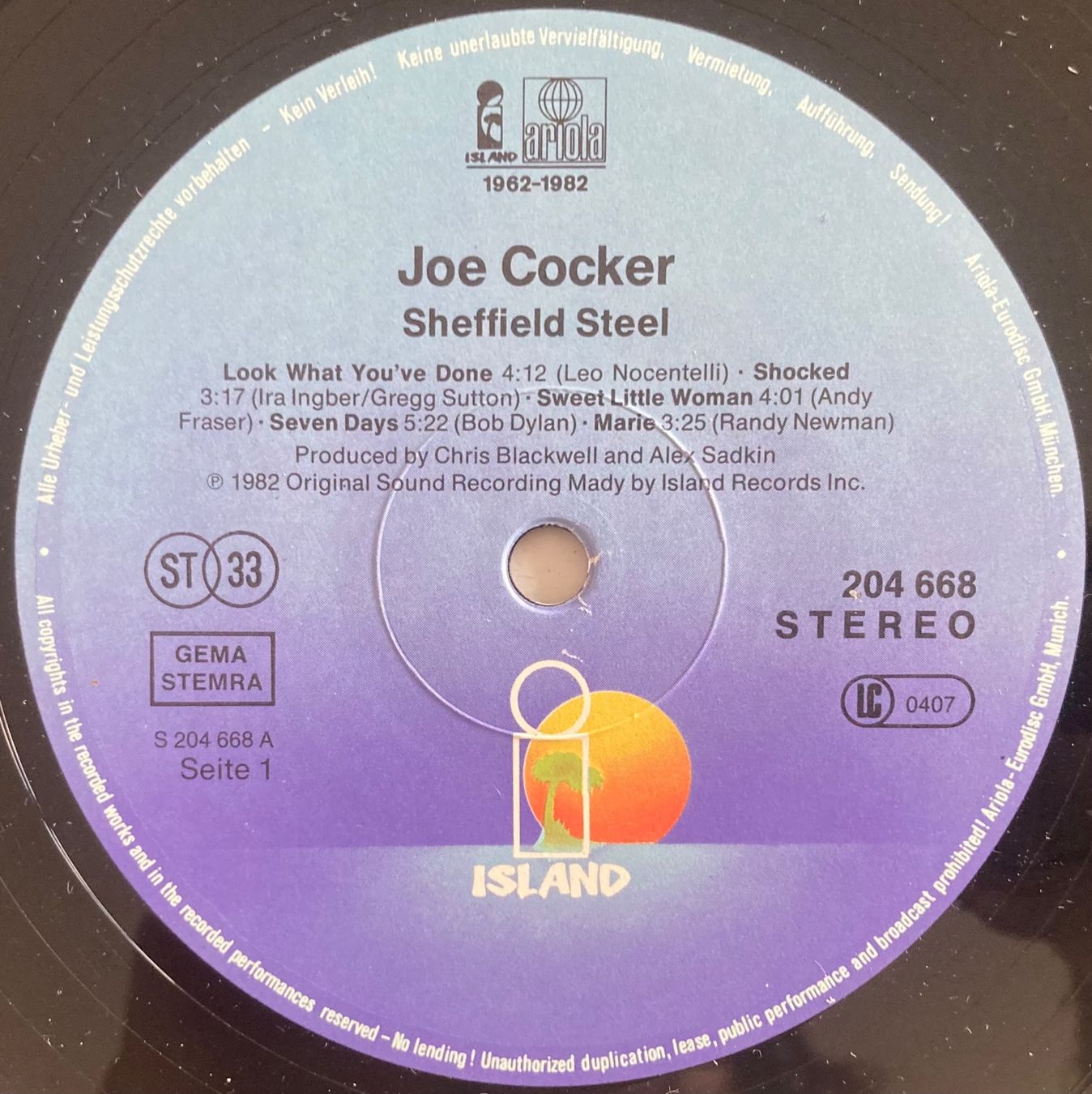 Dischi in vinile: JOE COCKER - SHEFIELD STEEL – Usato da Poliez-Pittet venduto da Newtown-Records 2