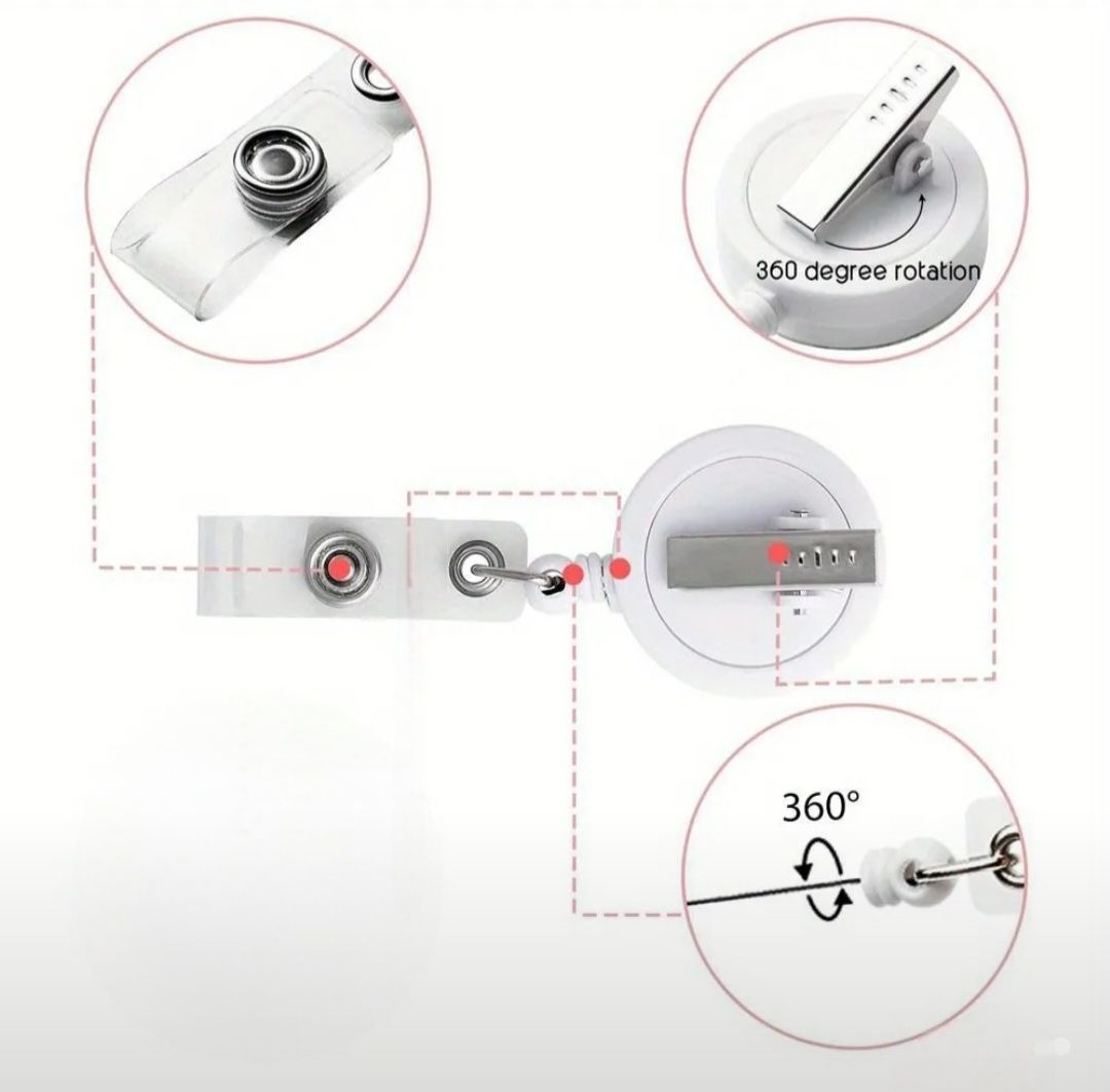 Portachiavi: Eleganter Badge Halter mit Perlen – Nuovo e nell'imballaggio originale da Langenthal venduto da SecondChanceShop 1