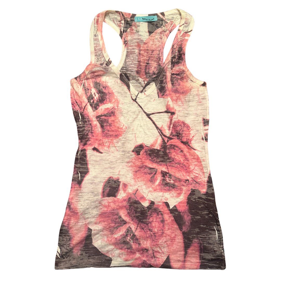 Top: Vintage Top with Flower Print S – Usato da Zofingen venduto da JumpInVintage