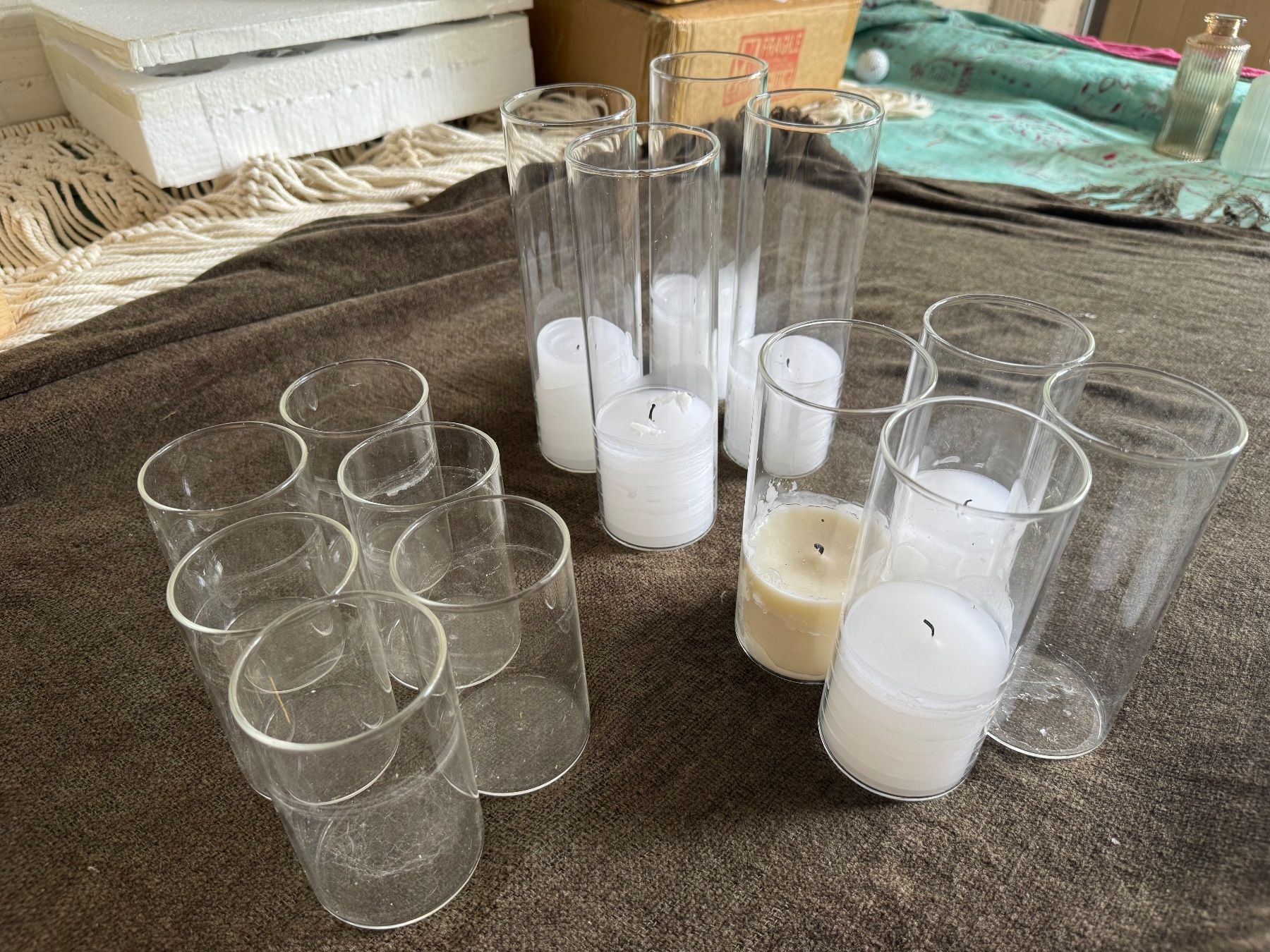 Portacandele: Kerzenständer / Glas Cylinder – Usato da Zollikofen venduto da Sarahmwm
