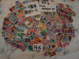 1000 Schweizer Briefmarken über 70g Gebraucht siehe Bilder