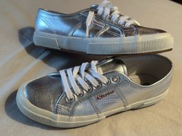 Superga Sneaker Silber Glitzer Gr. 40, Top Zustand!