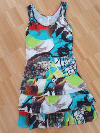 Sommerliches Heine Minikleid mit Volants, Grösse 36