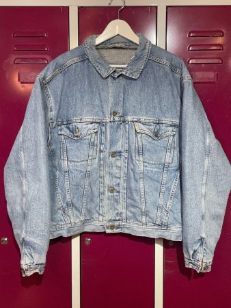 MUSTANG VINTAGE LINED FLANNEL DENIM JACKET SZ: L