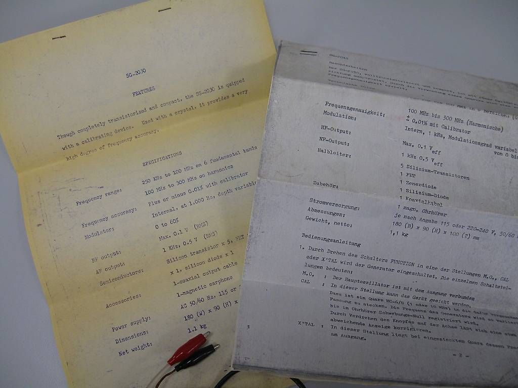 Misurare: BELCO Solid State Signal Generator SG-2030 Made in Japan HF – Usato da Romanshorn venduto da samo1974 3