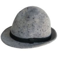 Trachtenhut Sepperl Gr. 54/55 Filz grau meliert VINTAGE 60s