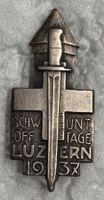Seltenes Abzeichen Offiziersuntertage Luzern 1937