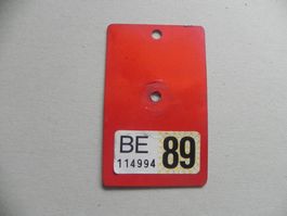 Velonummer Velo Rad BE 1989 Bern 89 Nummer Geschenk Bike