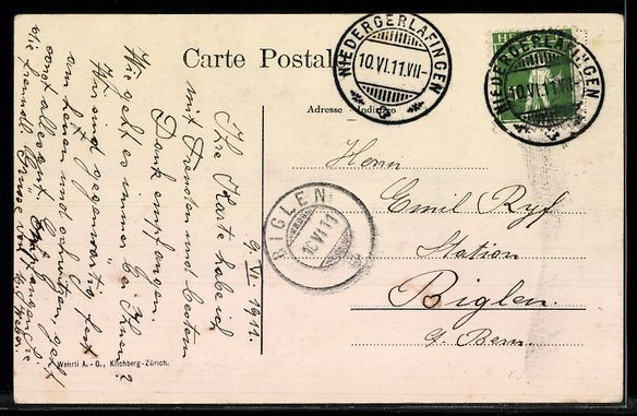 Cartoline postali: AK Solothurn, Am Aareufer, mit Kirche – Usato da Berlin venduto da bartko-reher 1