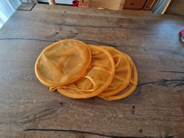 Aufbewahrungskorb orange, faltbar, 3 Abteile
