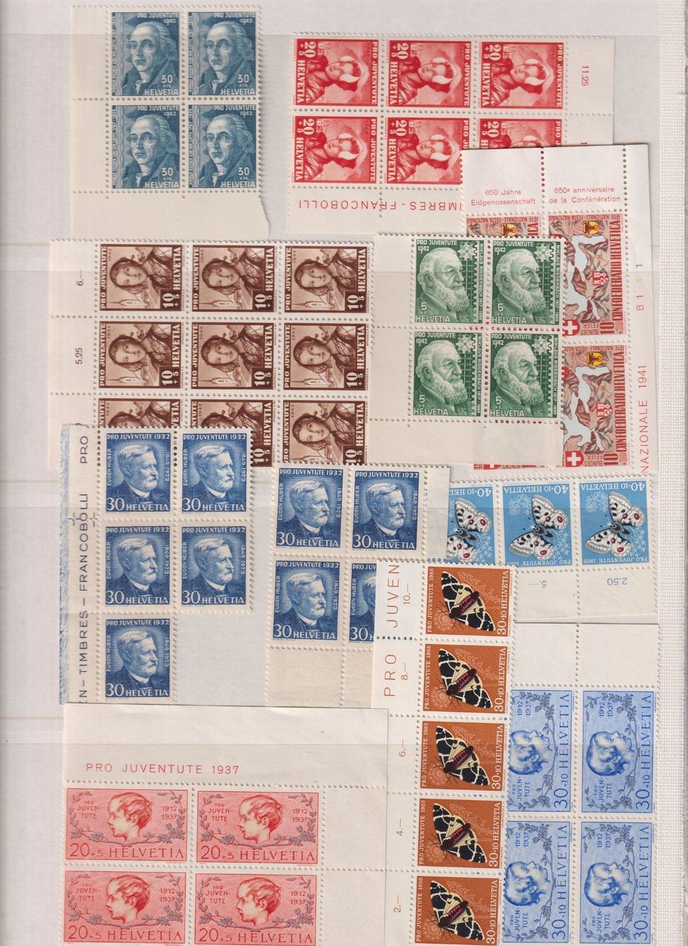 Tutti i francobolli: 6 Scans Restposten mit Blocks und Einheiten / Doubletten ! – Usato da Bibern SH venduto da Heinibuehrer 2