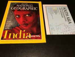 NATIONAL GEOGRAPHIC English ed. MAY 1997 W. map India