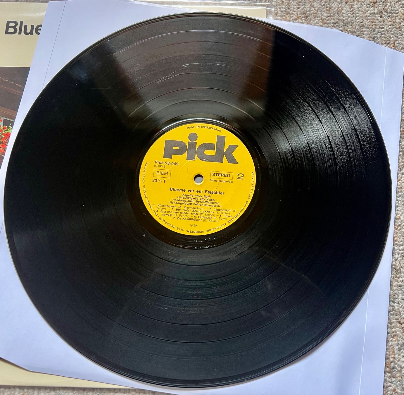 Dischi in vinile: Blueme Vor Em Feischter  Buser-Wanderon LP GEWASCHEN – Usato da Unterseen venduto da vinylmore 1