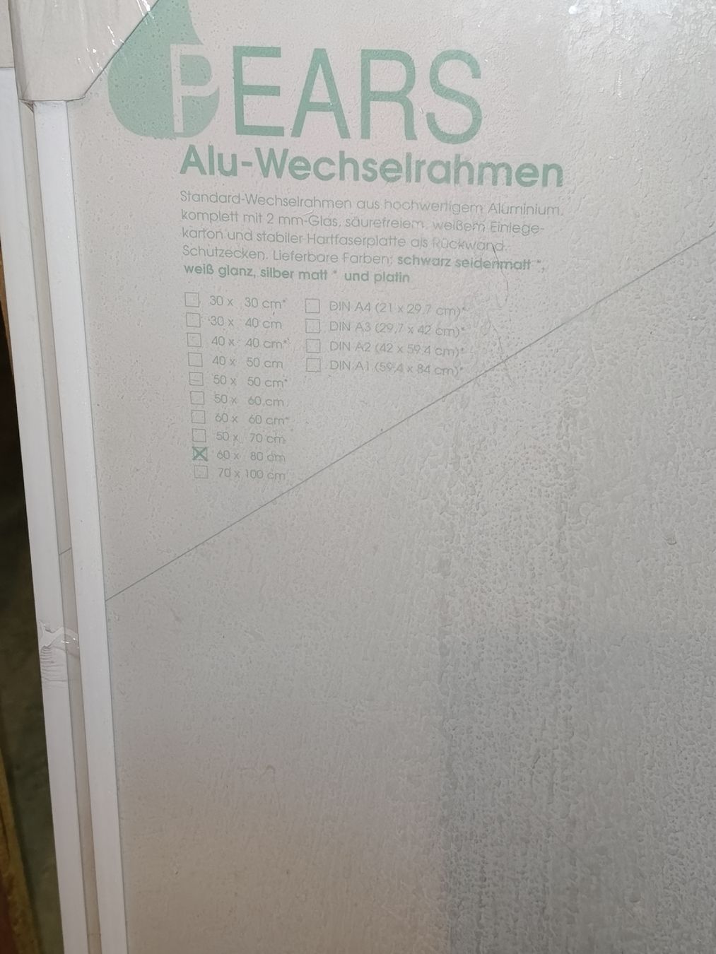 Cornici: PEARS Alu-Wechselrahmen 60x80cm neu – Nuovo (secondo la descrizione) da Zürich venduto da sha_vw65 3