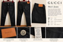 Herren Jeans Gucci schwarz Denim Grösse 34 Baumwolle