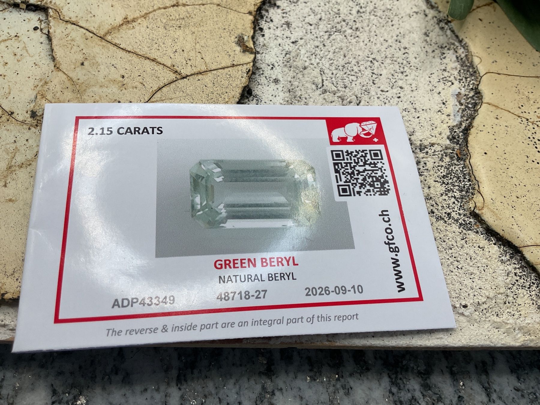 Pietre preziose: Natürlicher Beryll,  2.15 ct, GFCO zertifiziert – Usato da luzern venduto da Alpendorf1 3