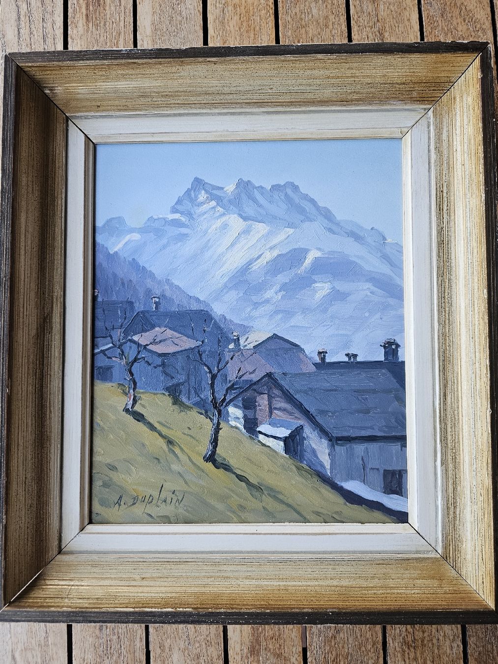 Gemälde: ALBERT DUPLAIN SUPERBE TABLEAU DENT DU MIDI HUILE SUR TOILE – Gebraucht aus etoy von rerram2007