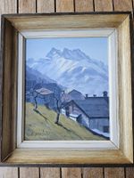 ALBERT DUPLAIN SUPERBE TABLEAU DENT DU MIDI HUILE SUR TOILE