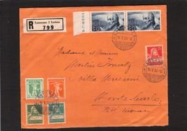GS m. Mischfrankatur Pro Juv./Frei Lausanne-Montecarlo 1930