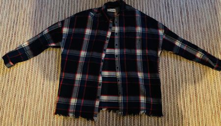 Replay Overshirt / Hemdjacke kariert – Blau Rot Weiss