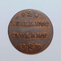 2 Skilling Courant 1810 Norwegen