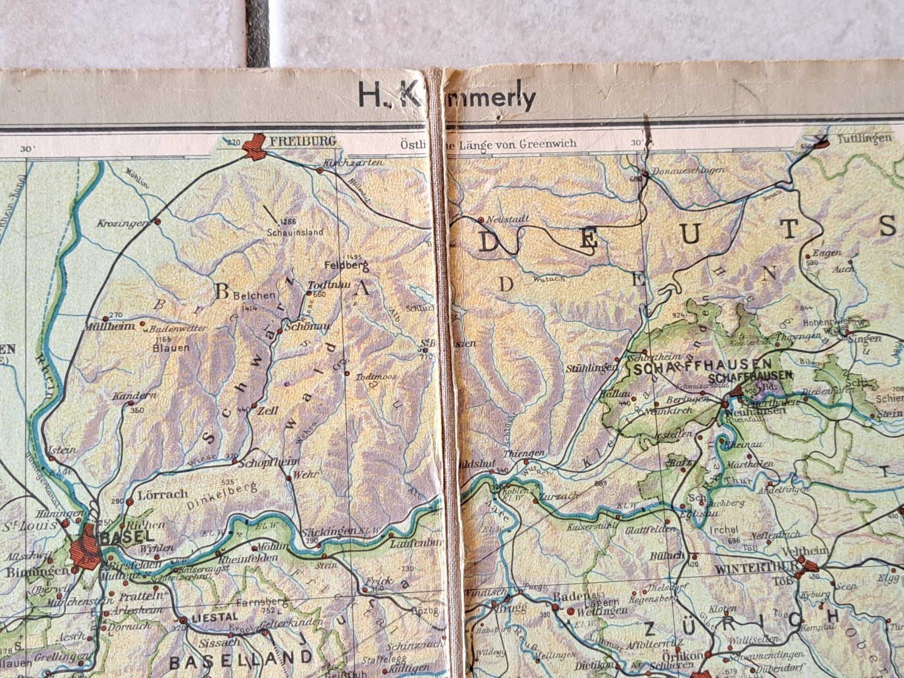 Cartine & Atlanti: ANCIENNE CARTE  SCHUL CARTE DER SCHWEIZ – Usato da couvet venduto da carlin01 3