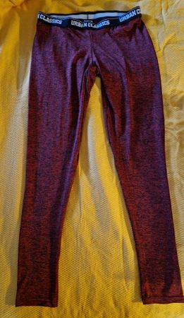 Rot-schwarz melierte Urban Classics Sport-Leggins