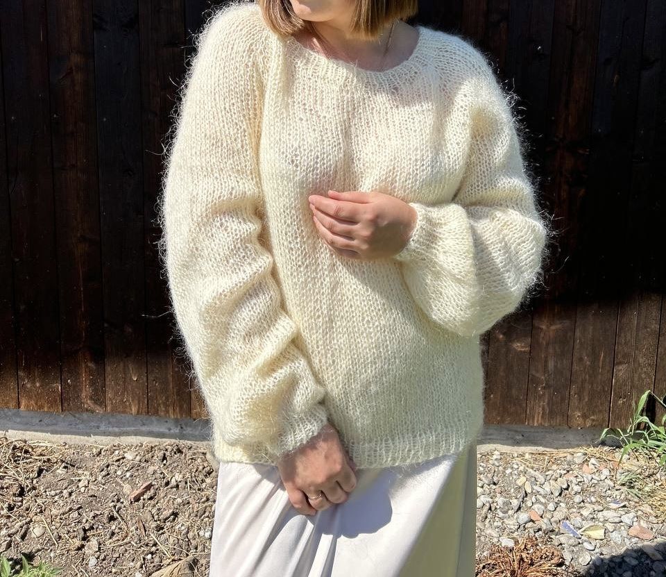 Maglioni & Felpe: Handgestrickter Mohair-Pullover – Größe M – Nuovo e nell'imballaggio originale da Rüthi (Rheintal) venduto da gro_b2bz 6