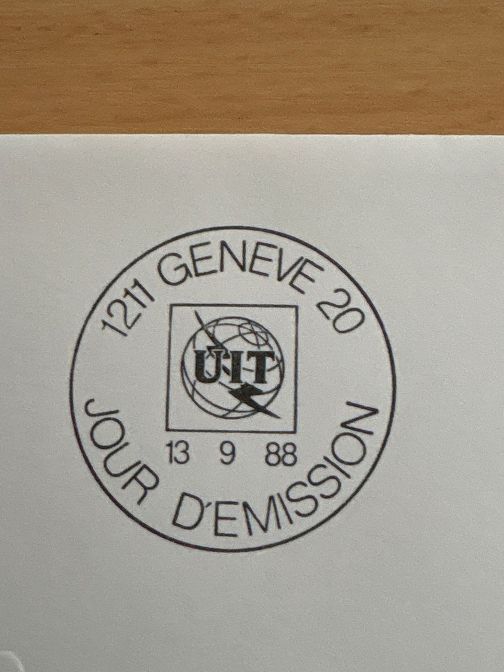 Alle Briefmarken: UIT Ersttagsbrief Genf 13.9.1988 – Gebraucht aus Ibach von lisch3 2