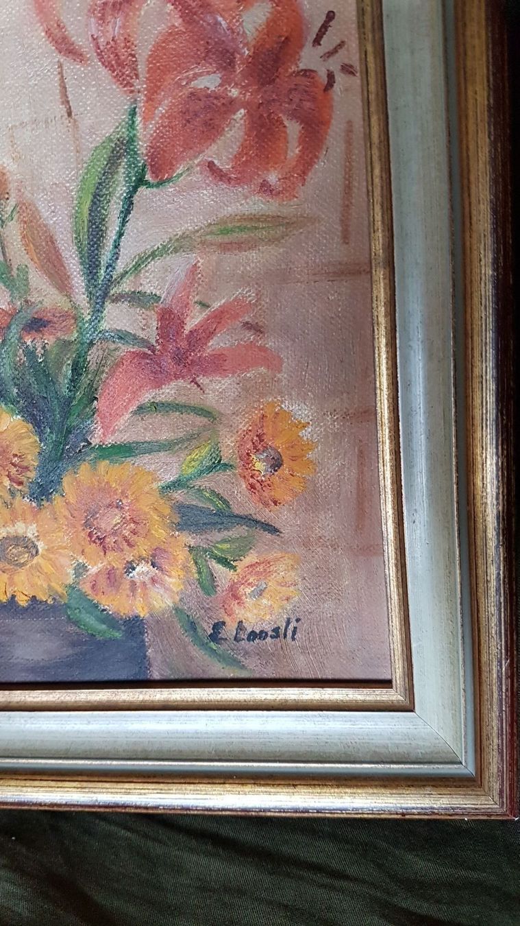 Gemälde: Blumengemälde / E.Loosli – Gebraucht aus Oberengstringen von Sheera7 1