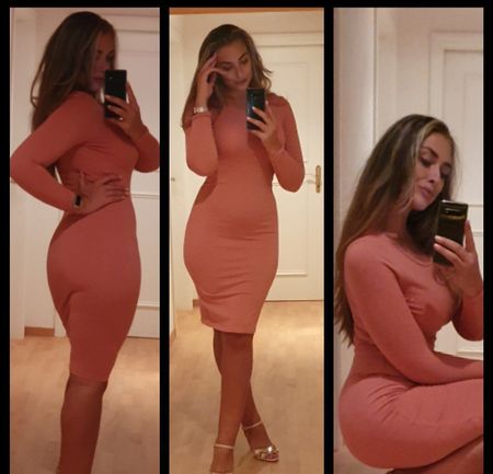 Figurbetontes Kleid Primark Gr. 38 Rosé