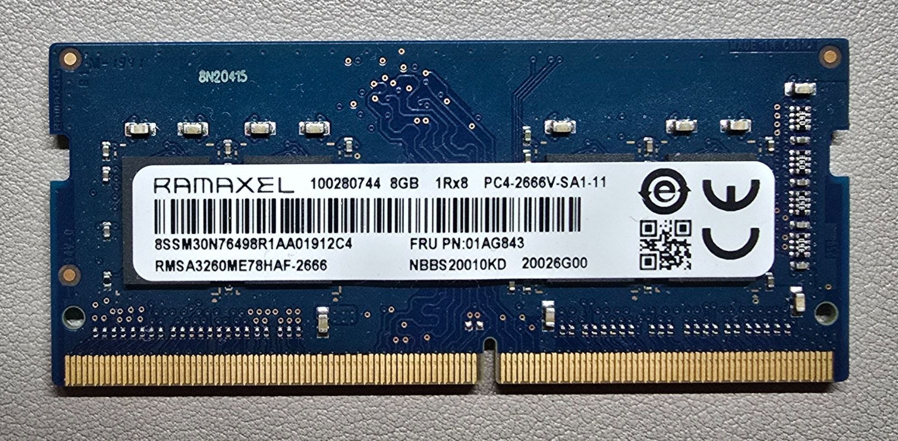 Mémoires / RAM: DDR4 8GB PC4-2666V module memoire – D'occasion à Lausanne par Super_IT