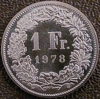 1 Franken 1978 stgl. / aus Münzsatz