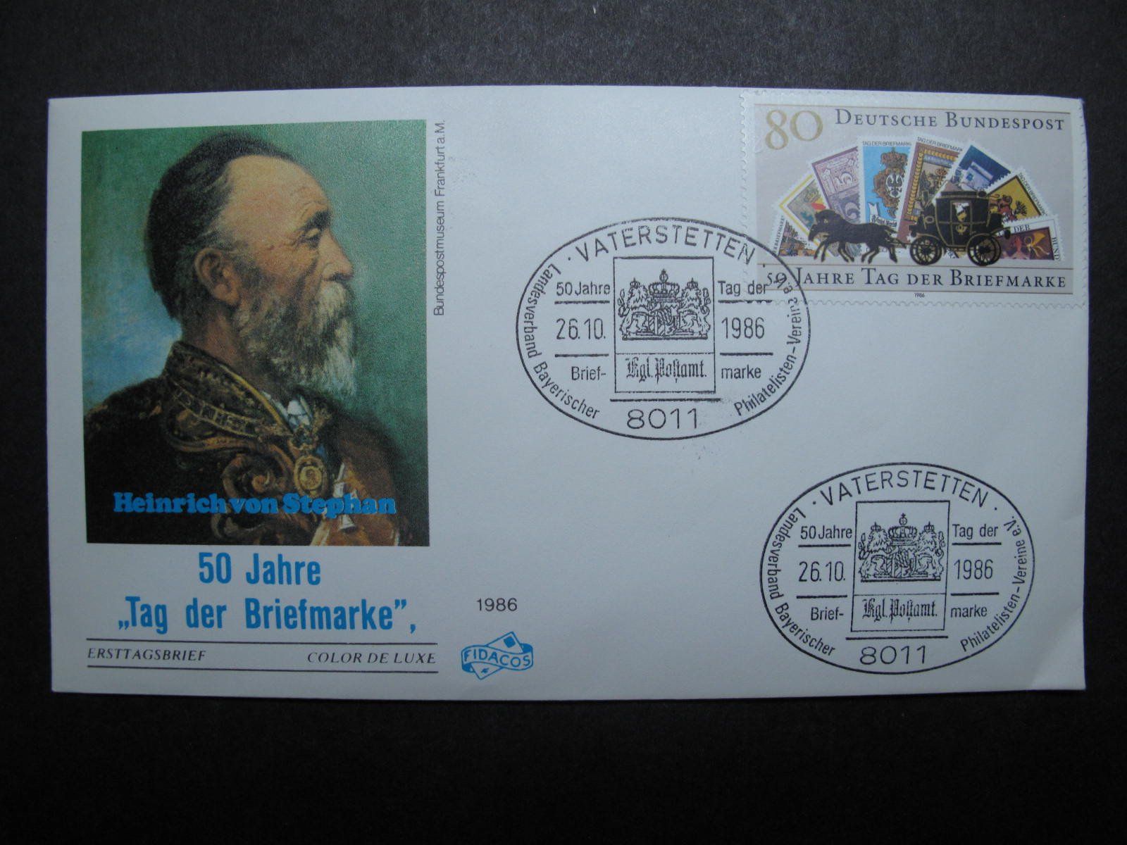 Tutti i francobolli: BRD 1986 Tag der Briefmarke FDC – Usato da Wil SG venduto da fva01
