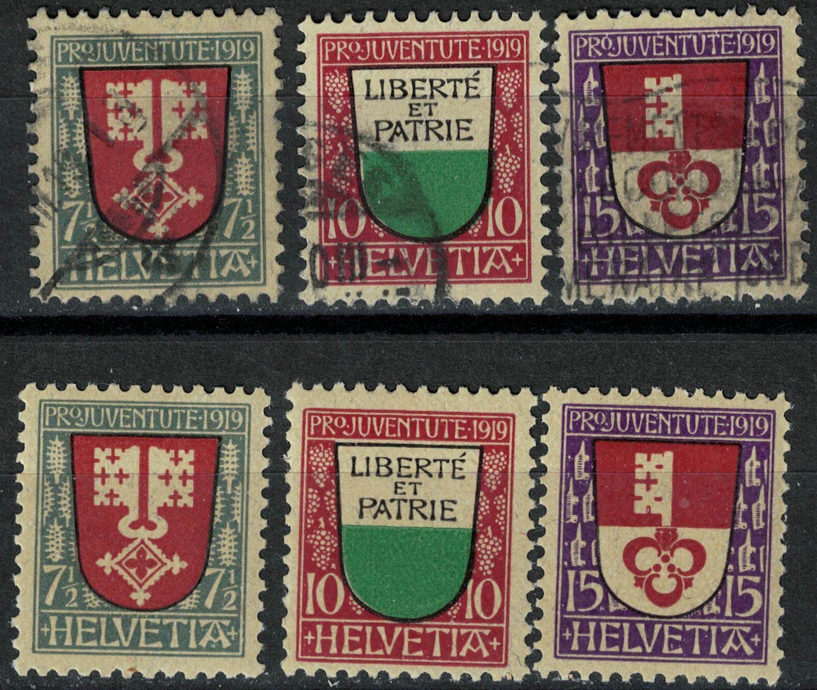 Tutti i francobolli: Pro Juventute 1919 postfrisch und gestempelt – Usato da Bern venduto da bae_958f