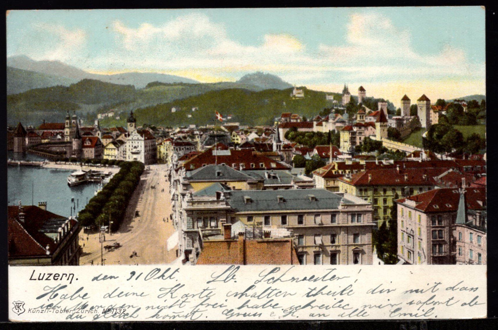 Cartoline postali: Luzern  1906 – Usato da Aarau venduto da kufi44