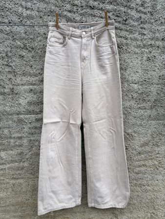 Highwaist Baggy Jeans // Gerade Momjeans beige