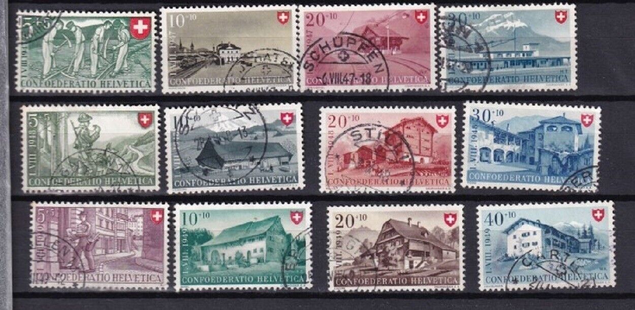 Alle Briefmarken: PP ab Anfang bis 1959 gestempelt – Gebraucht aus Frauenfeld von Interessent1 1