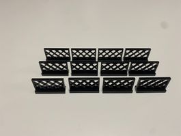 LEGO - 12 - SCHWARZE - ABSPERGITTER