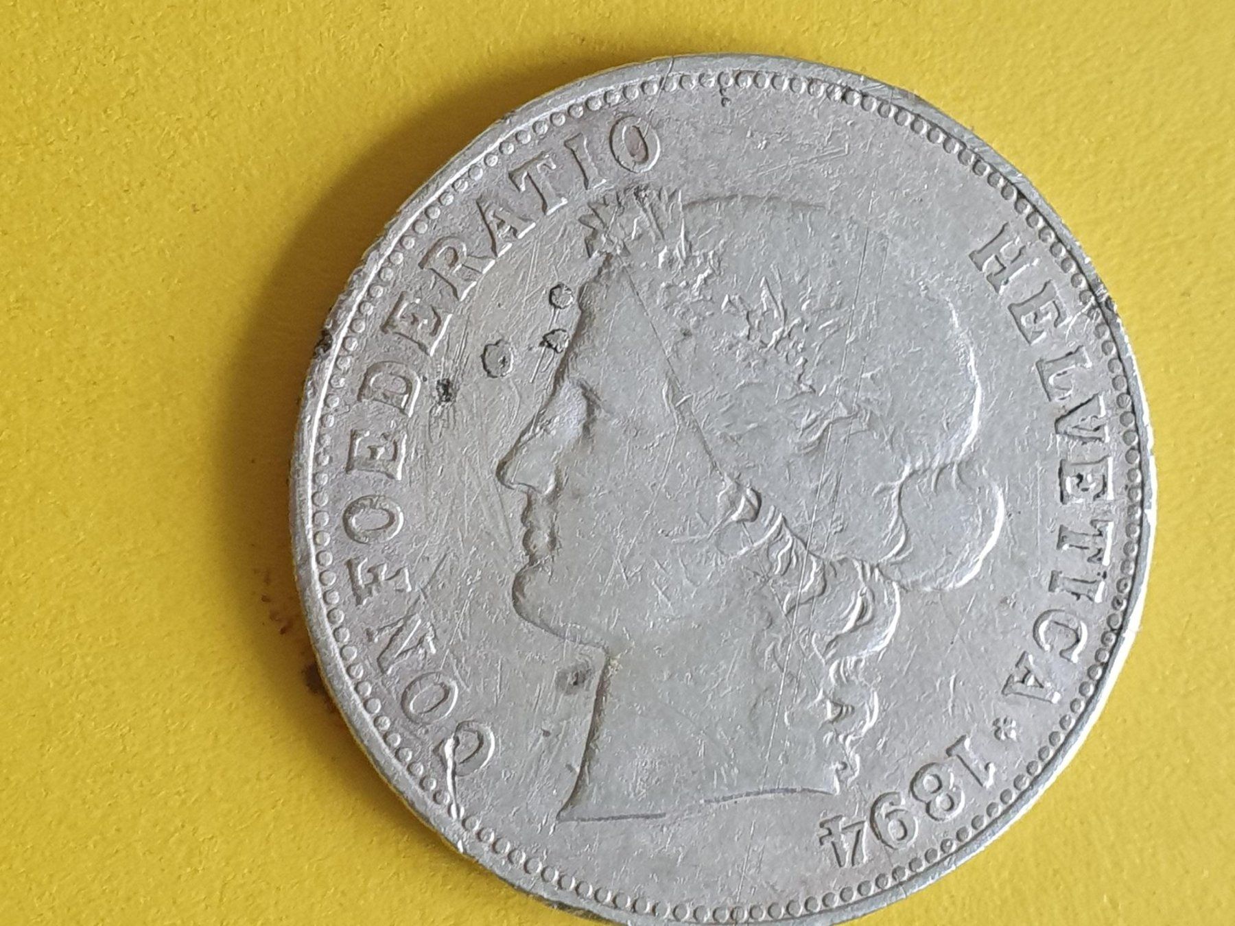 Alle Münzen: 5 Franken 1894  Super** ( Post A+ ) – Gebraucht aus luzern von Jrouge