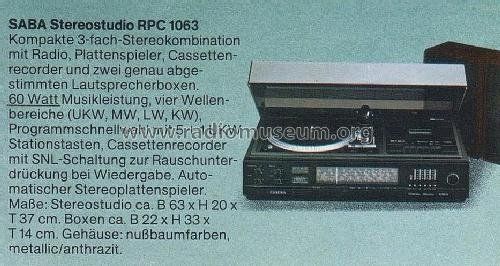 Saba Plattenspieler: Saba stéréo studio 1063 – Gebraucht aus Vallorbe von Leonidas1337 3